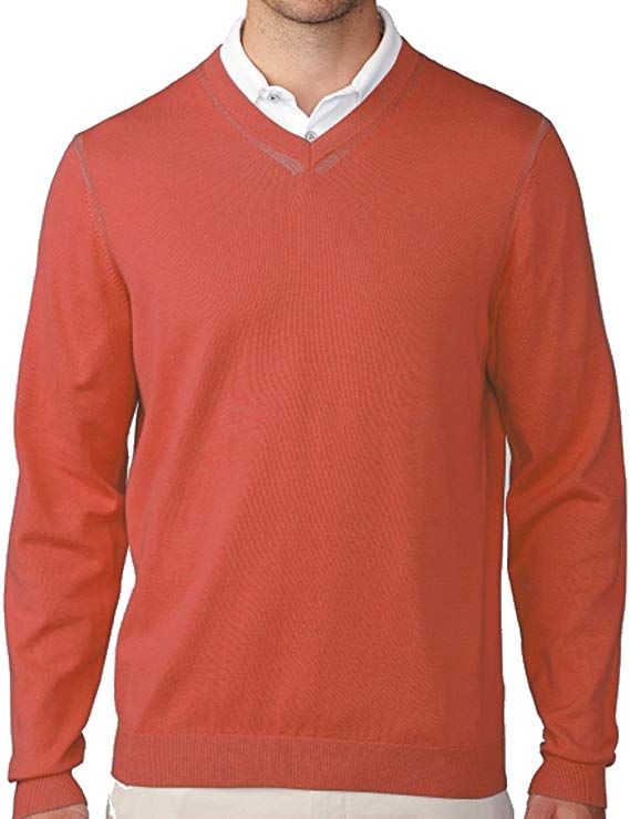 Ashworth Mens Cotton Plaited Jersey V-Neck Golf Sweaters
