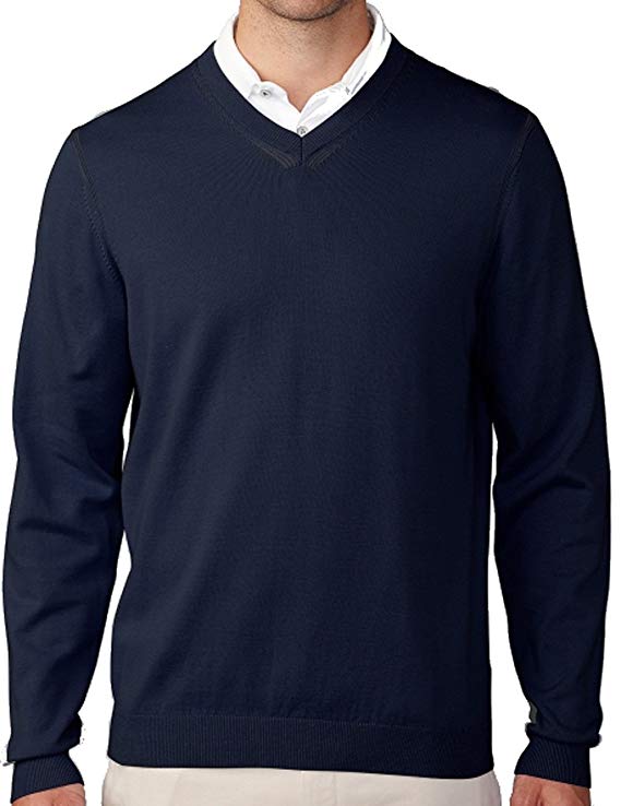 Ashworth Mens Cotton Plaited Jersey V-Neck Golf Sweaters