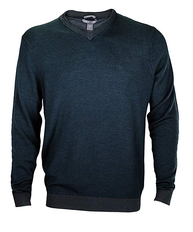 Ashworth Mens Plaited Merino V-Neck Golf Sweaters