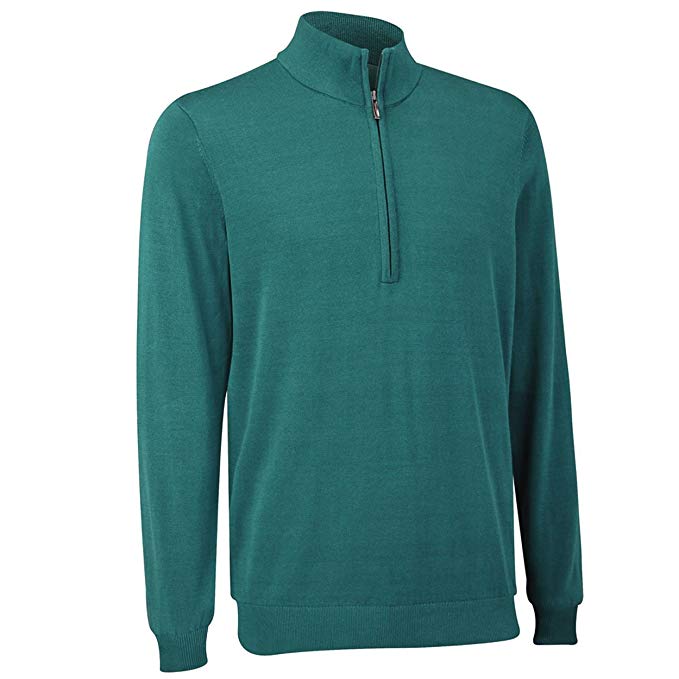 Ashworth Mens Solid Full Zip Pima Golf Sweaters