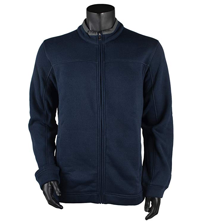 Ashworth Mens Solid Full Zip Pima Golf Sweaters