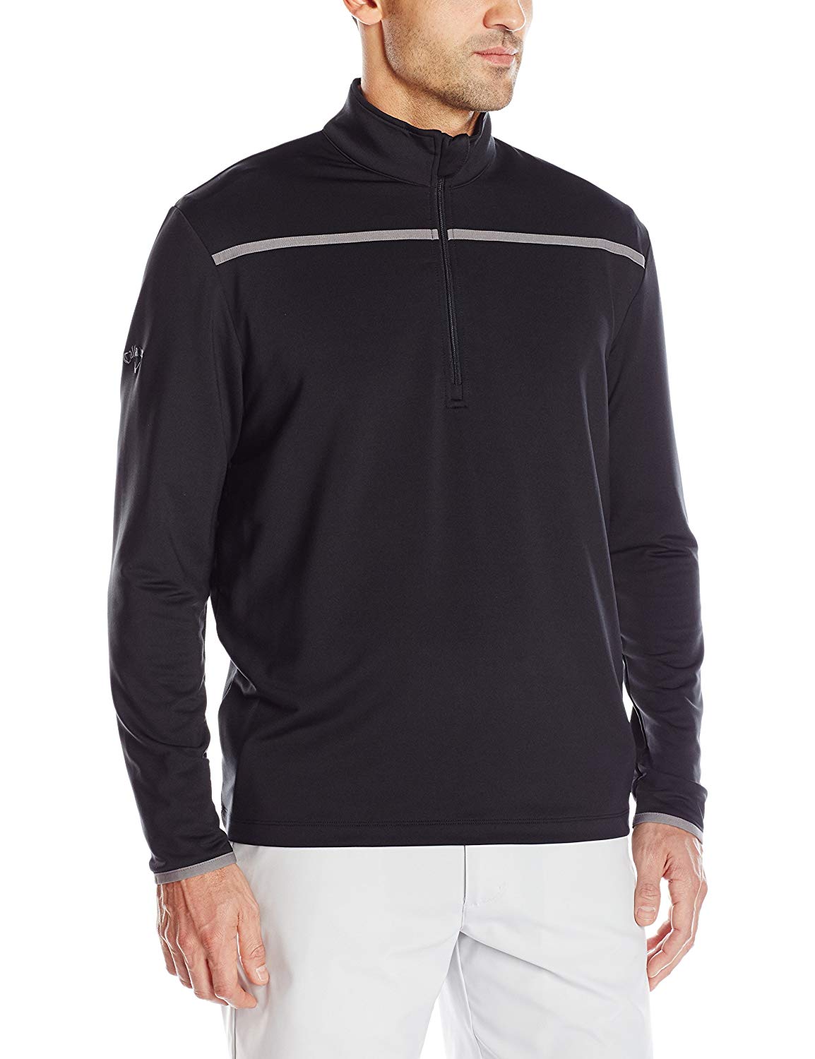 Callaway Mens Chest Stripe Mock Golf Pullovers