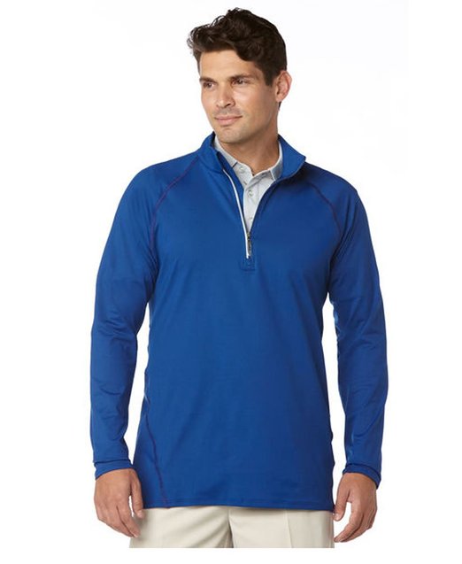 Mens Callaway Long Sleeve Quarter Zip Mock Golf Pullovers