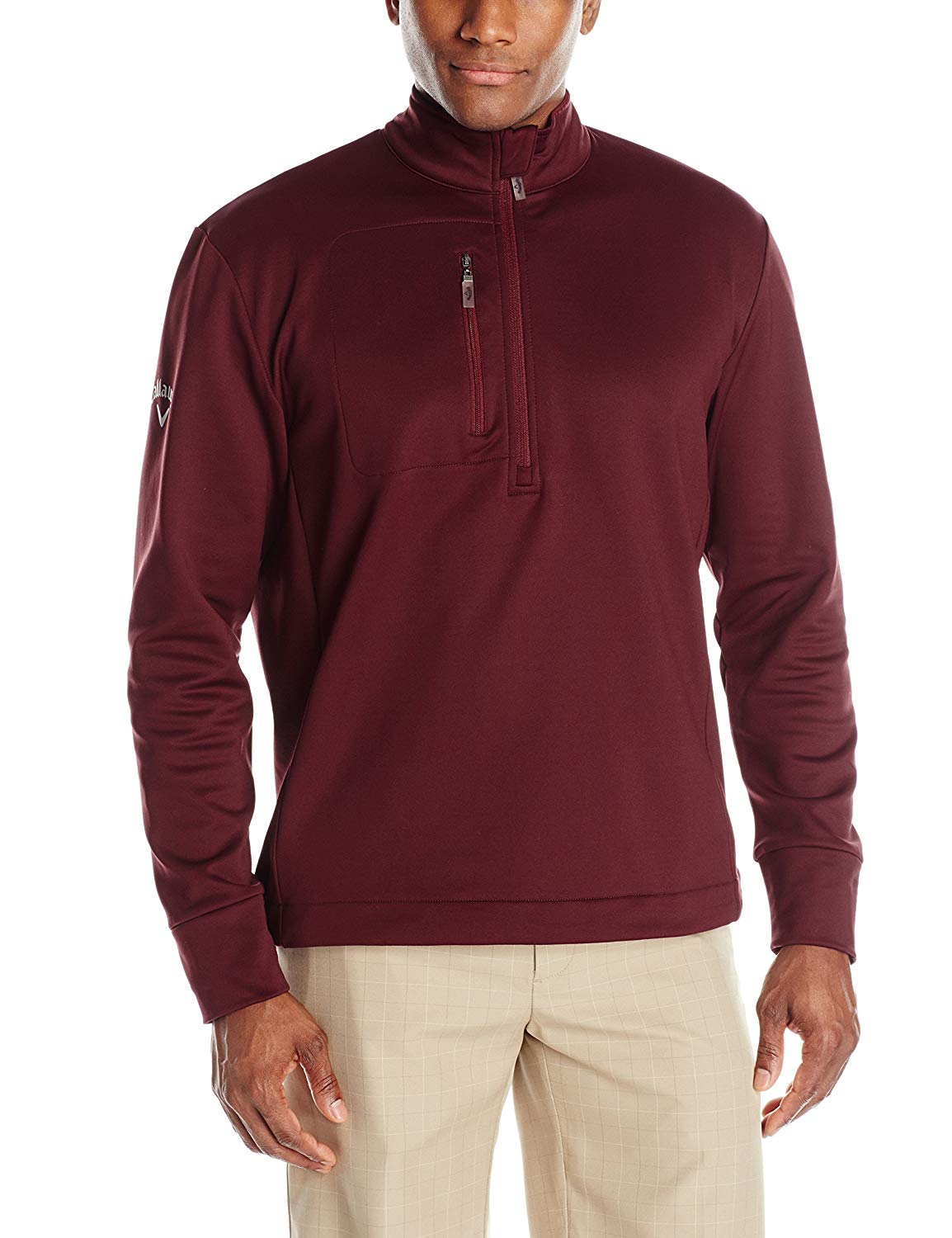 Mens Callaway Tundra Long Sleeve Quarter Zip Stretch Golf Pullovers