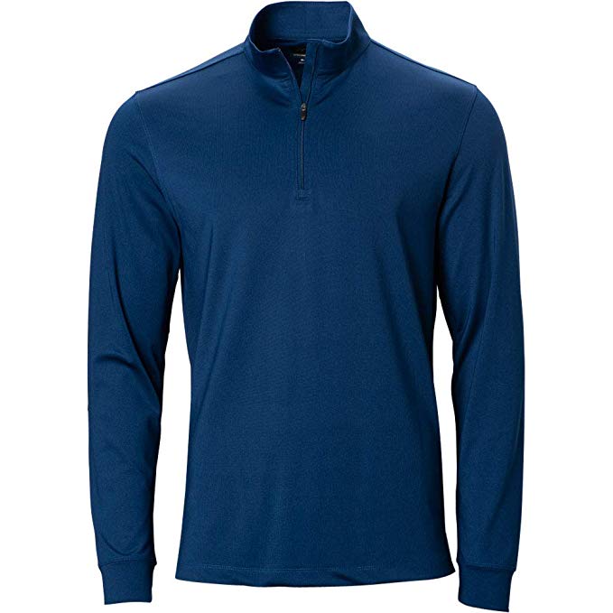 Mens Greg Norman Draw Quarter Zip Mock Golf Pullovers