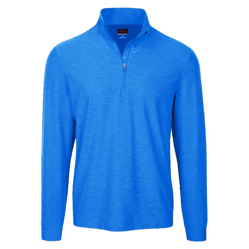 Greg Norman Mens Heather Quarter Zip Golf Mocks