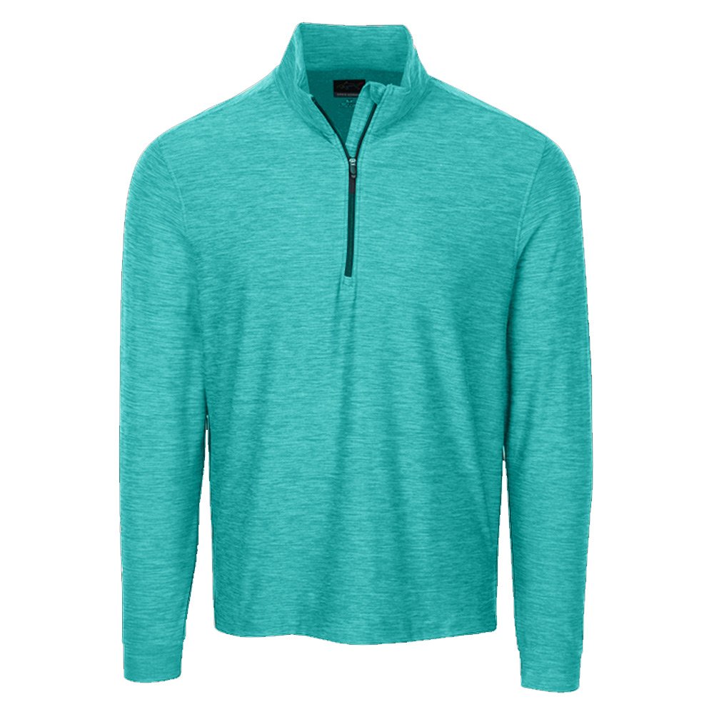 Greg Norman Mens Heather Quarter Zip Golf Mocks