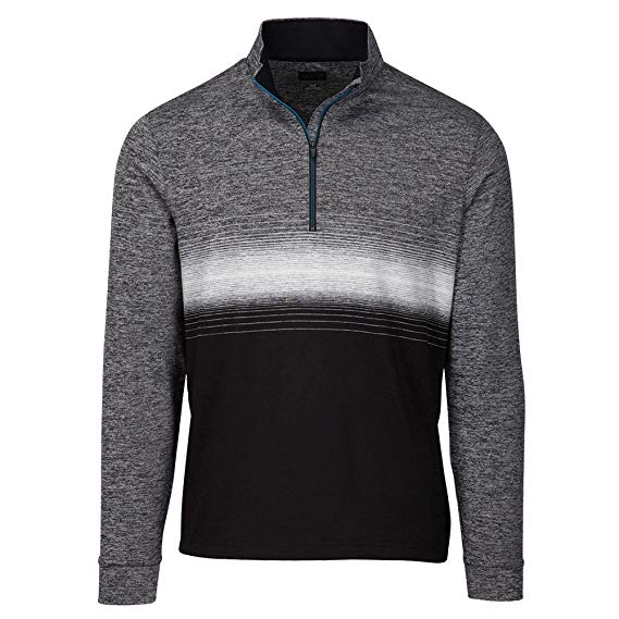 Mens Greg Norman Horizon Long Sleeve Quarter Zip Golf Mocks