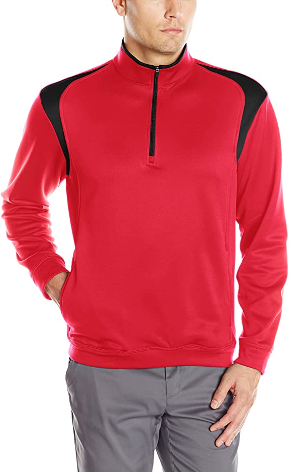 Mens PGA Tour Performance Tech Fleece Golf Pullovers