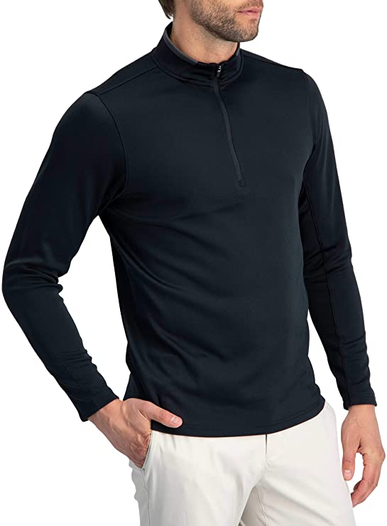 Three Sixty Six Mens Half Zip Fleece Golf Pullovers