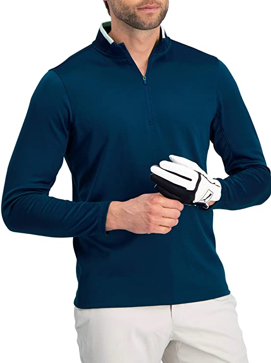 Three Sixty Six Mens Half Zip Fleece Golf Pullovers