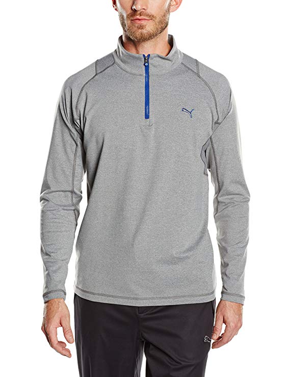 Mens Puma Solid Dry Cell Golf Popover Sweatshirts