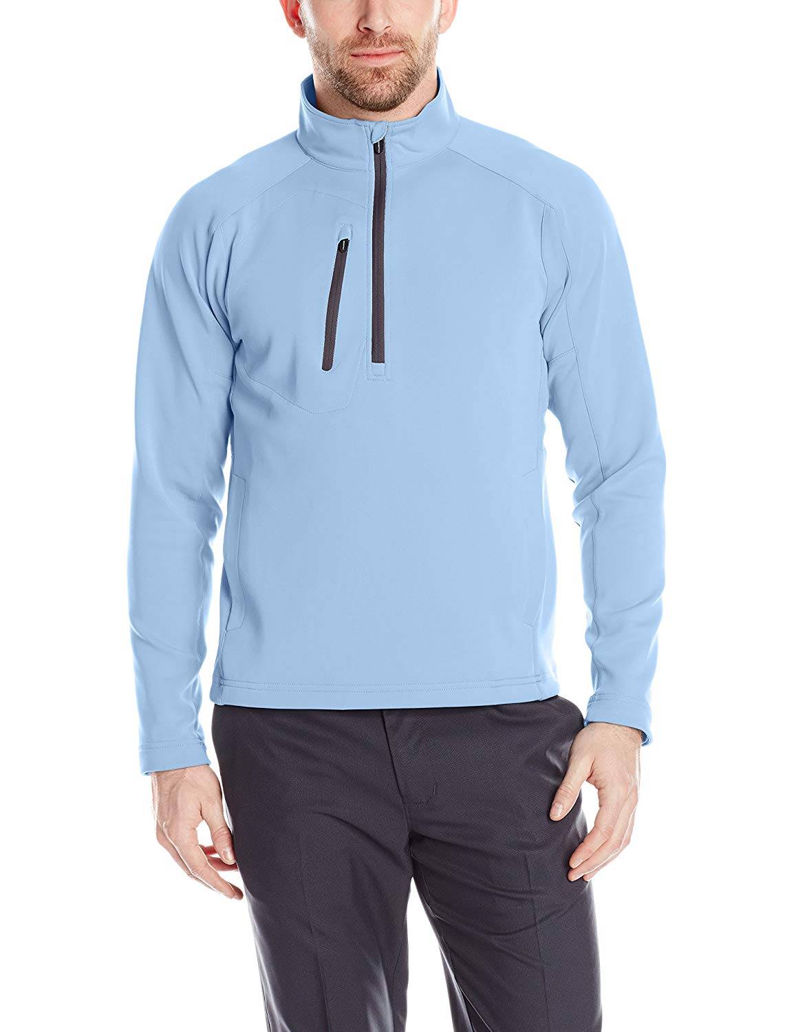 Zero Restriction Mens Quarter Zip Tech Golf Pullovers