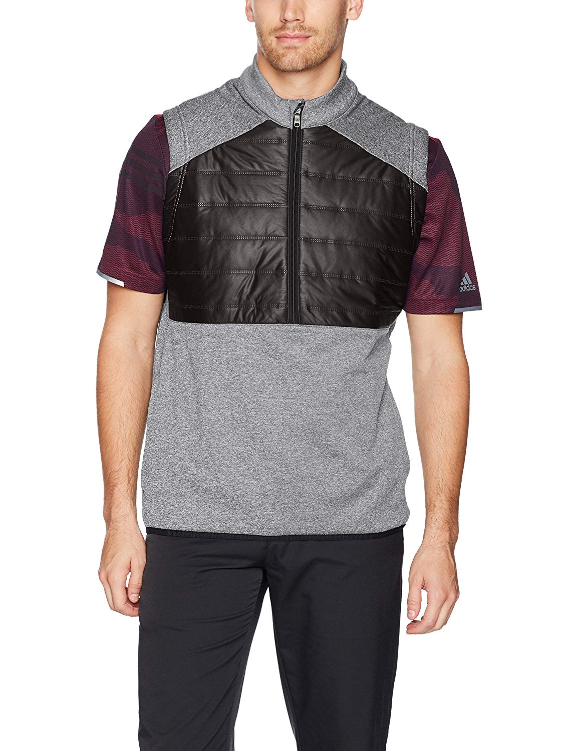 Adidas Mens Climaheat Competition Quilted Half Zip Golf Vests