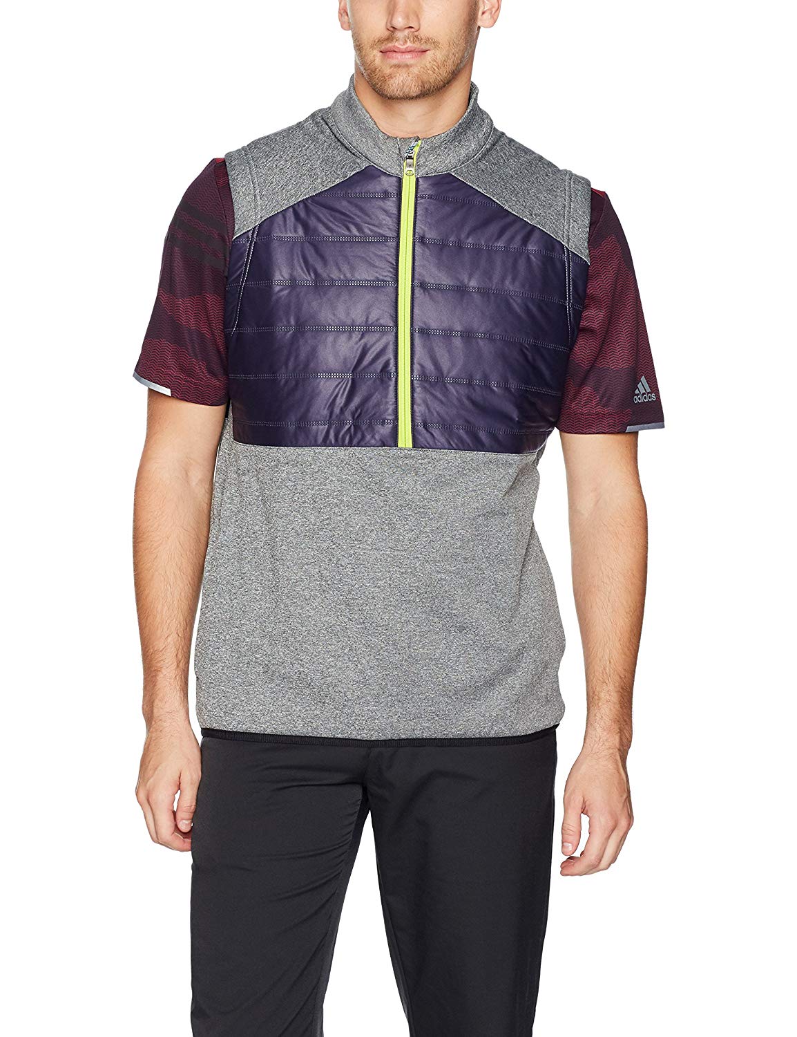 Mens Adidas Climaheat Competition Quilted Half Zip Golf Vests