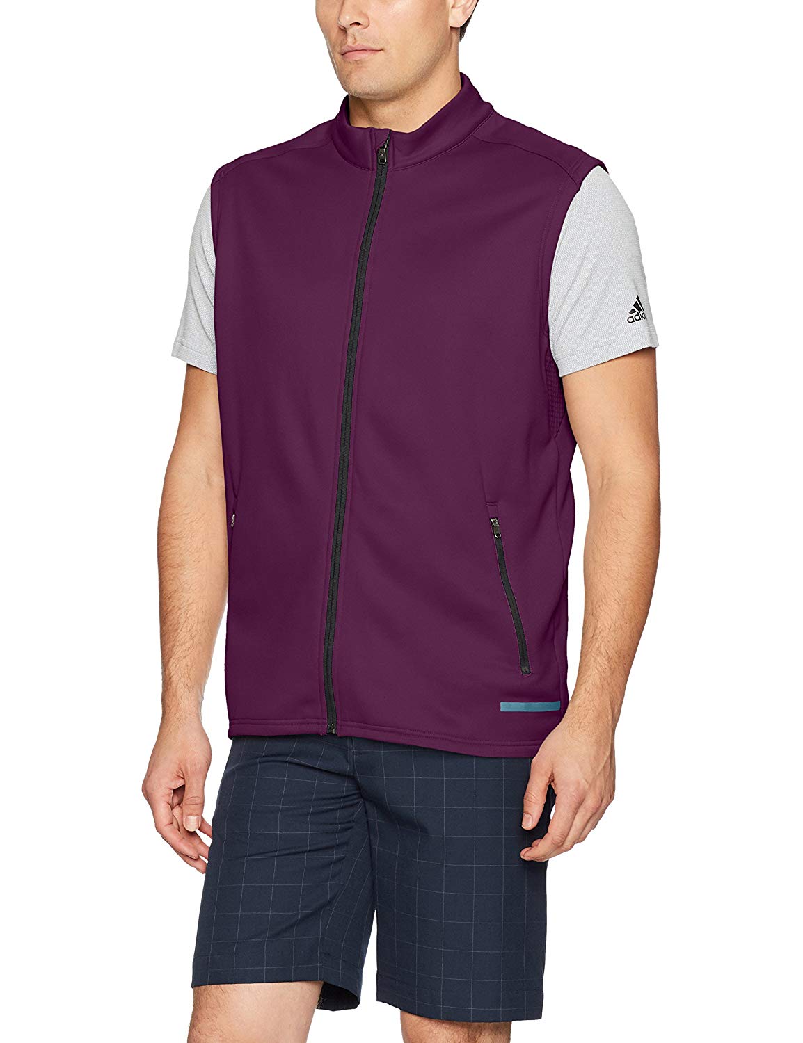 Mens Adidas Climaheat Hybrid Full Zip Golf Vests