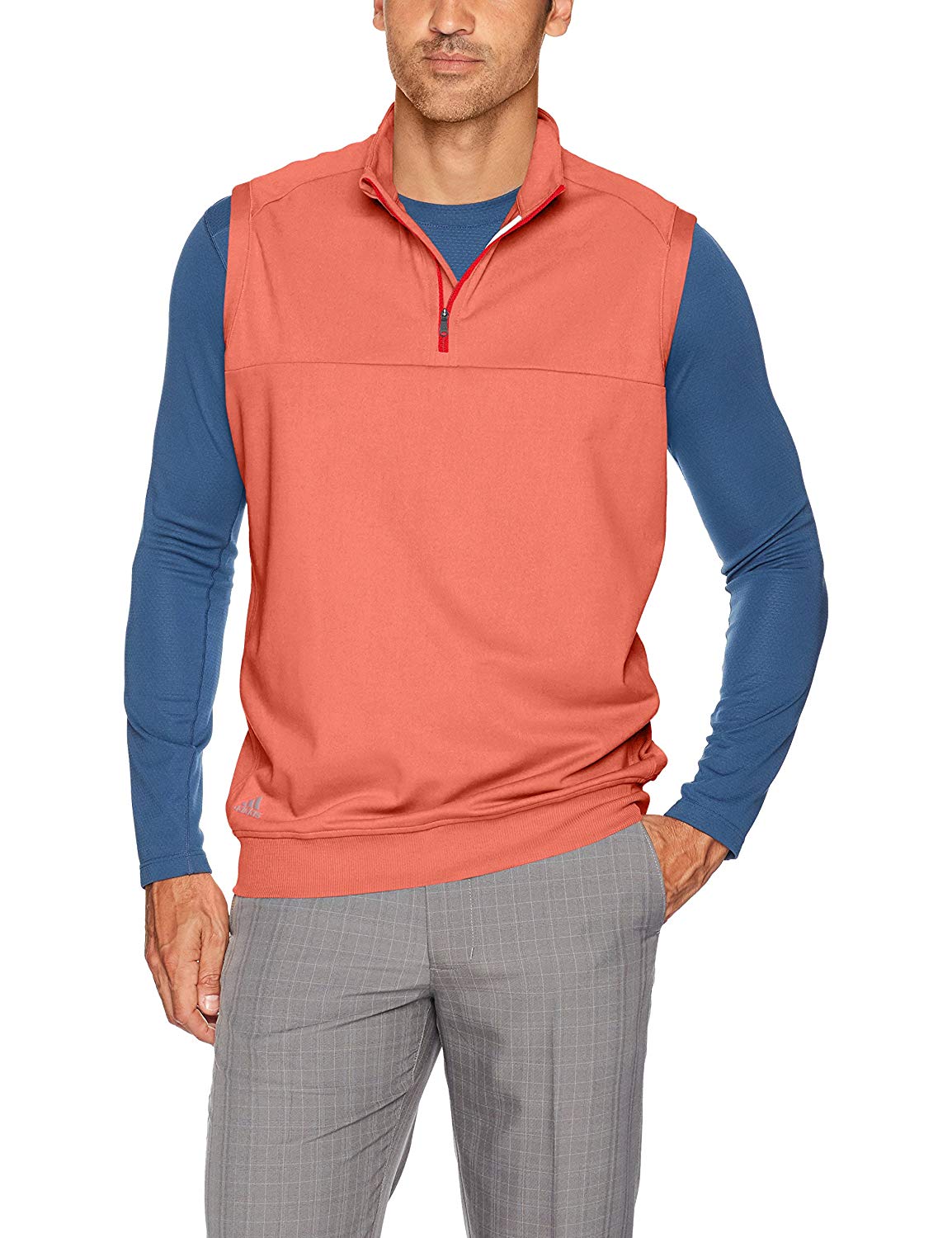 Mens Adidas Club Quarter Zip Golf Vests