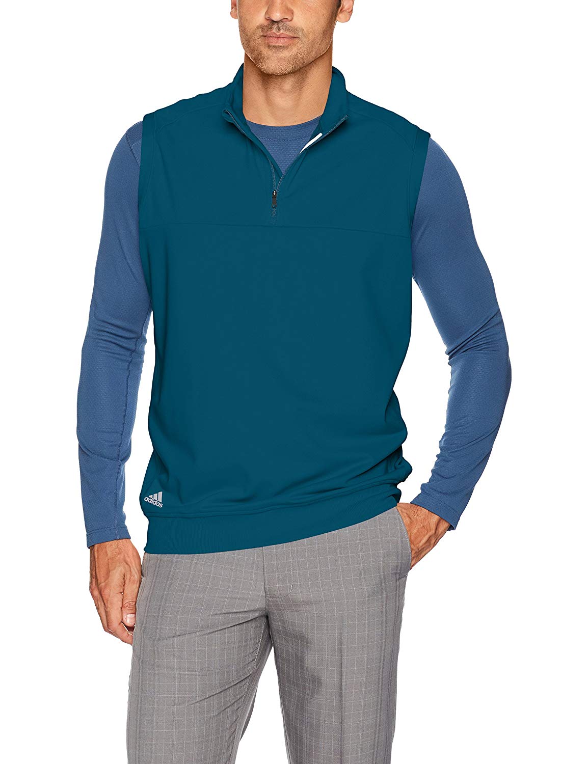 Adidas Mens Club Quarter Zip Golf Vests