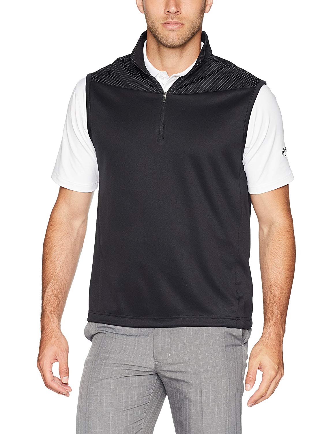 Greg Norman Mens Block Textured Golf Vests