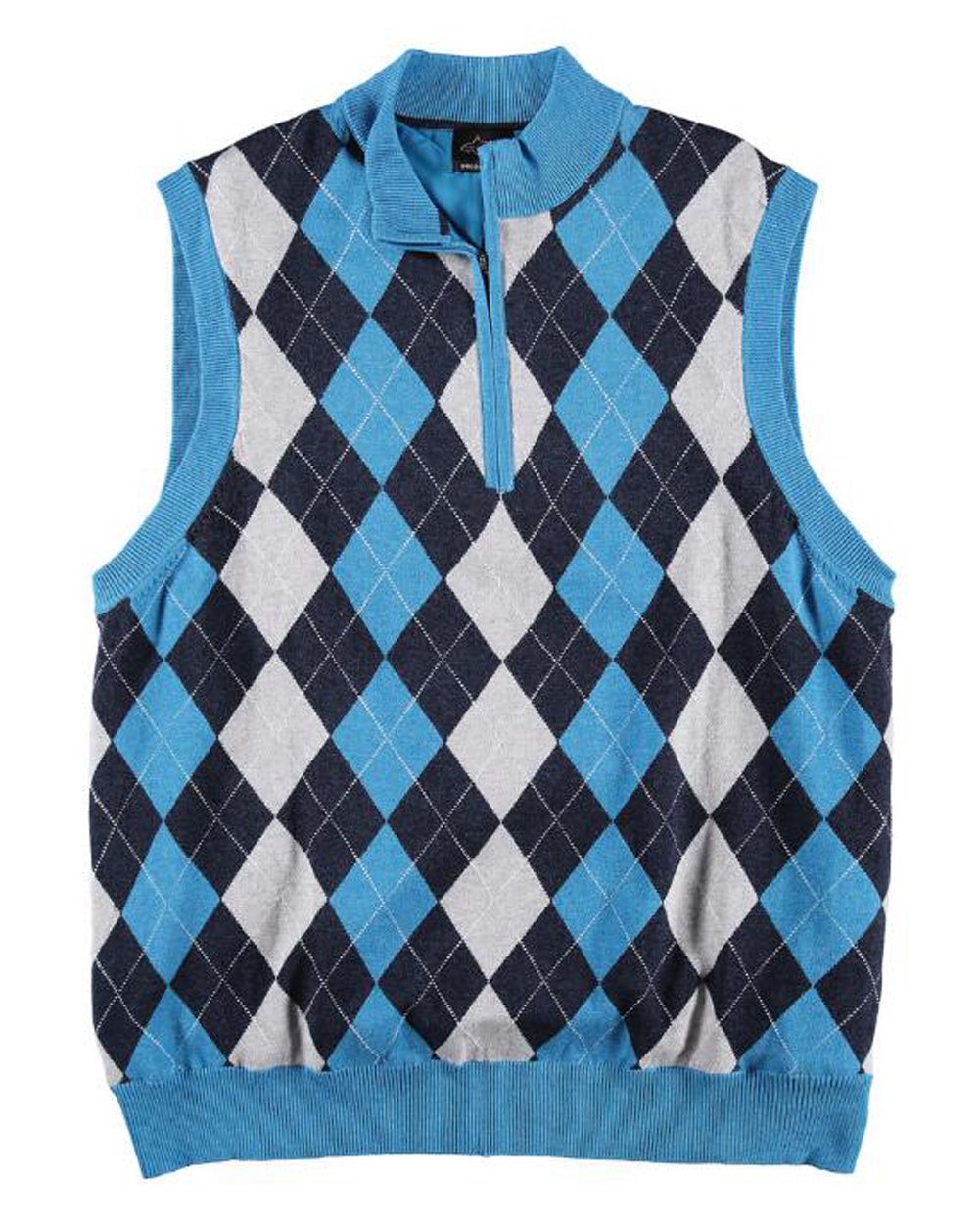 Greg Norman Mens Collection Lined Argyle Golf Wind Vests