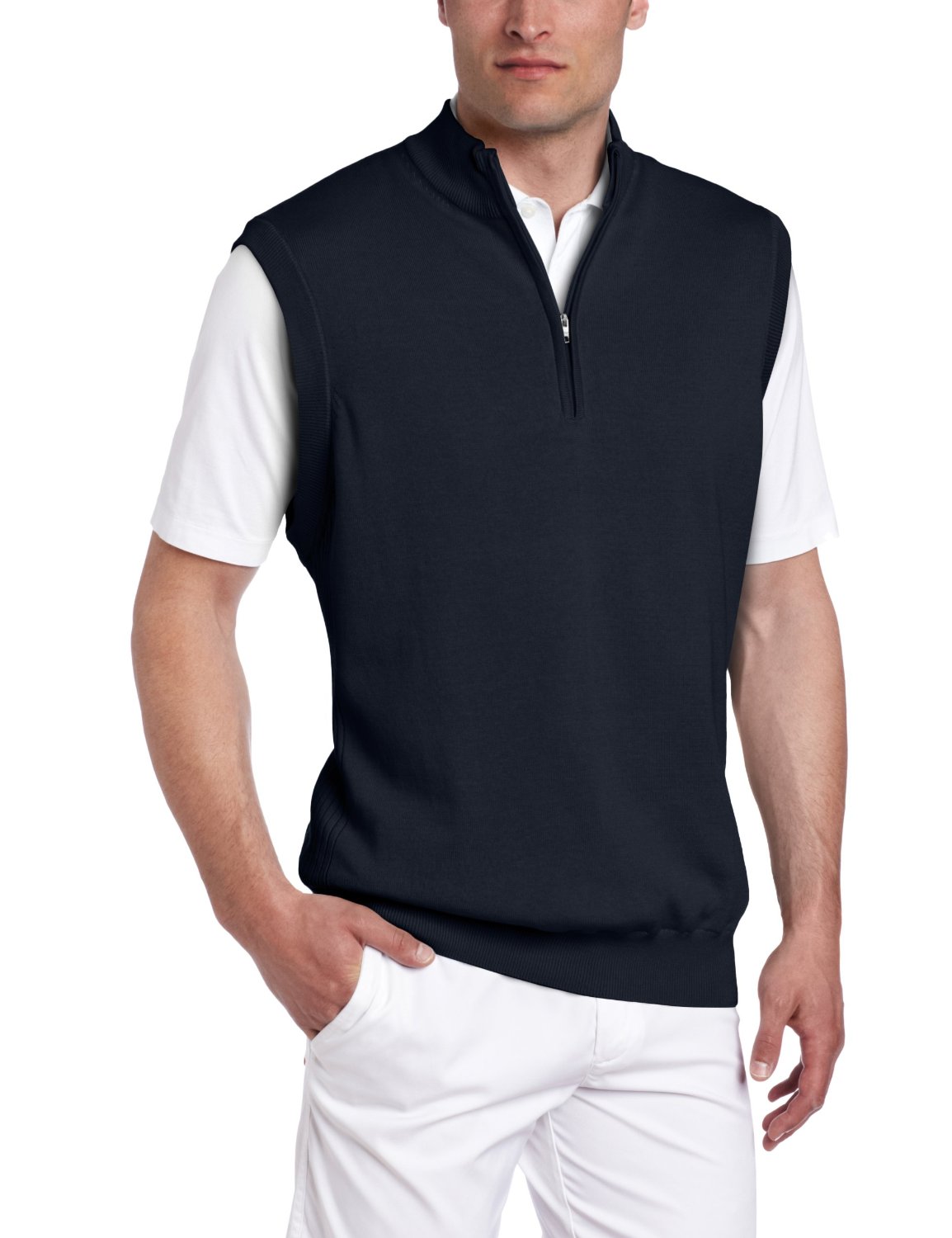 Mens Collection Lined Pima Golf Vests