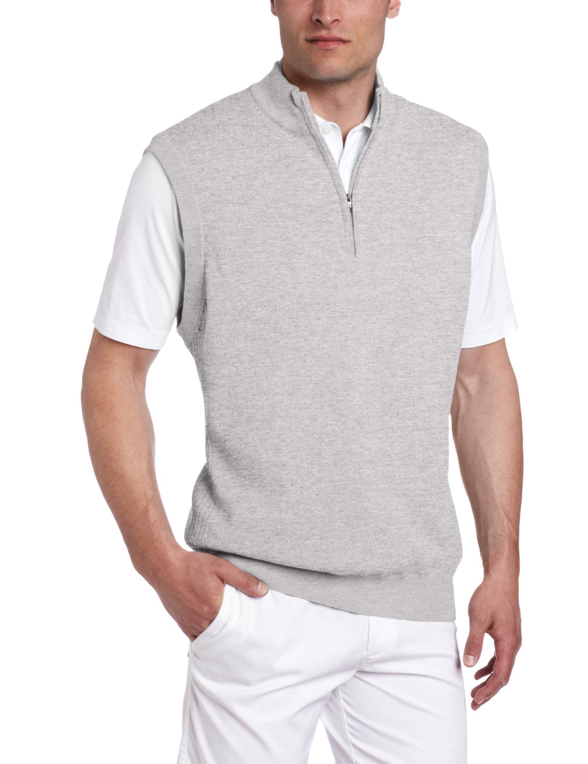 Mens Collection Lined Pima Golf Vests by Greg Norman