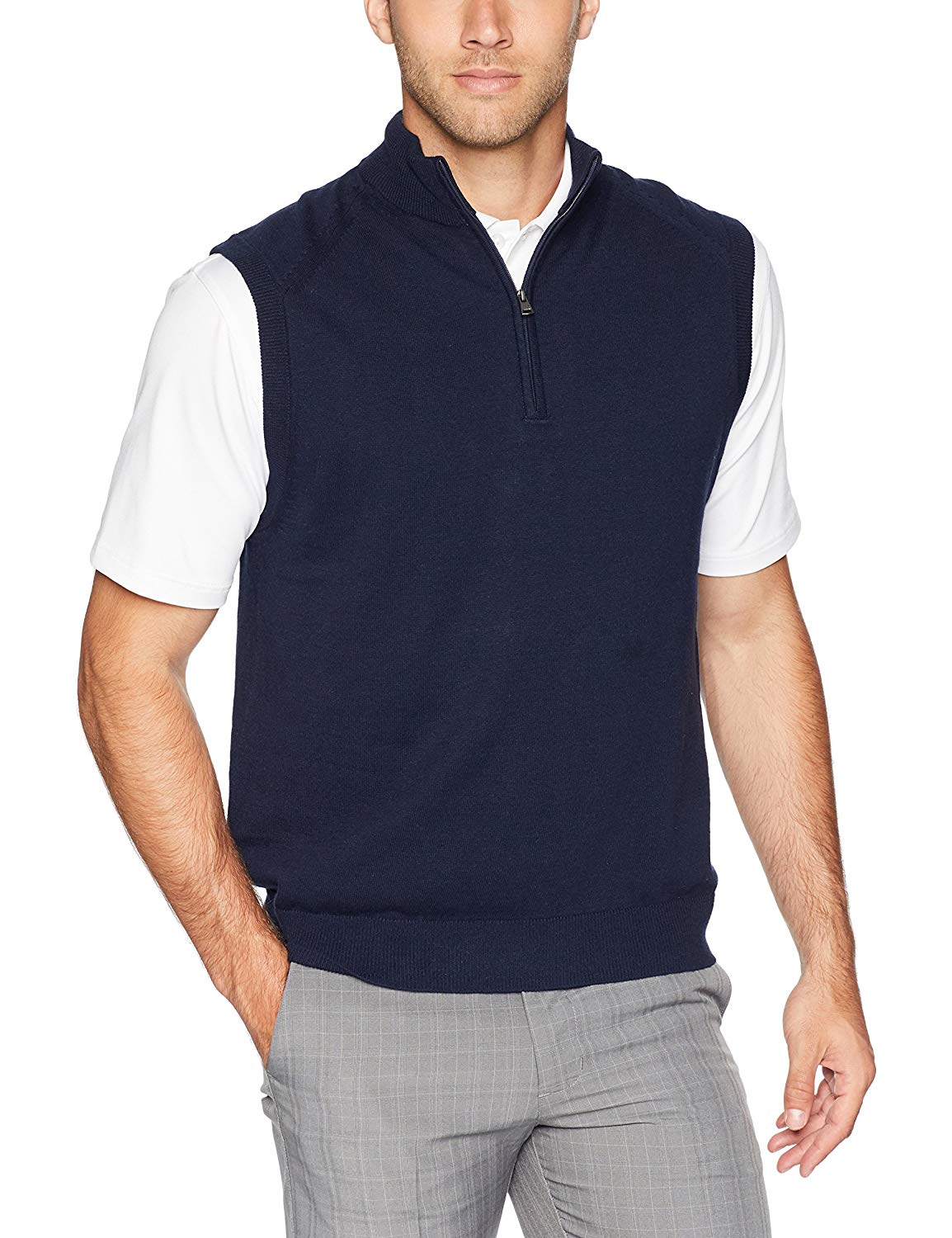 Mens Greg Norman Cove Mock Golf Vests