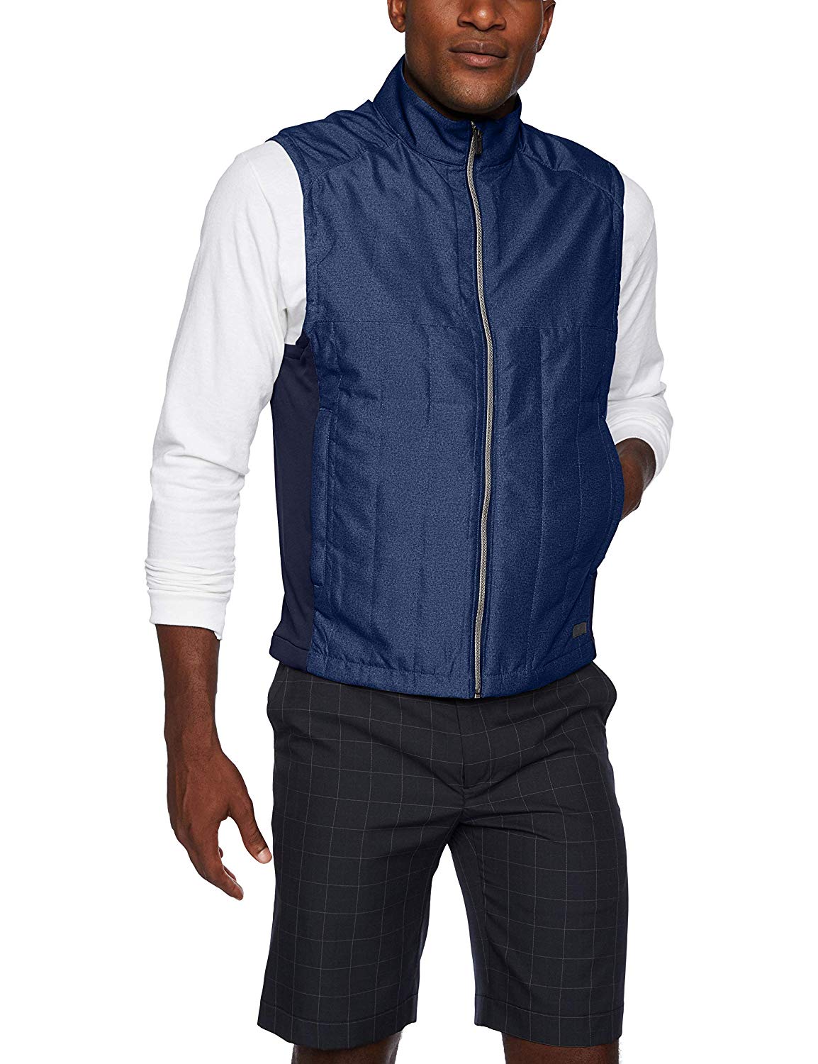 Greg Norman Mens Crescent Quilted Golf Vests