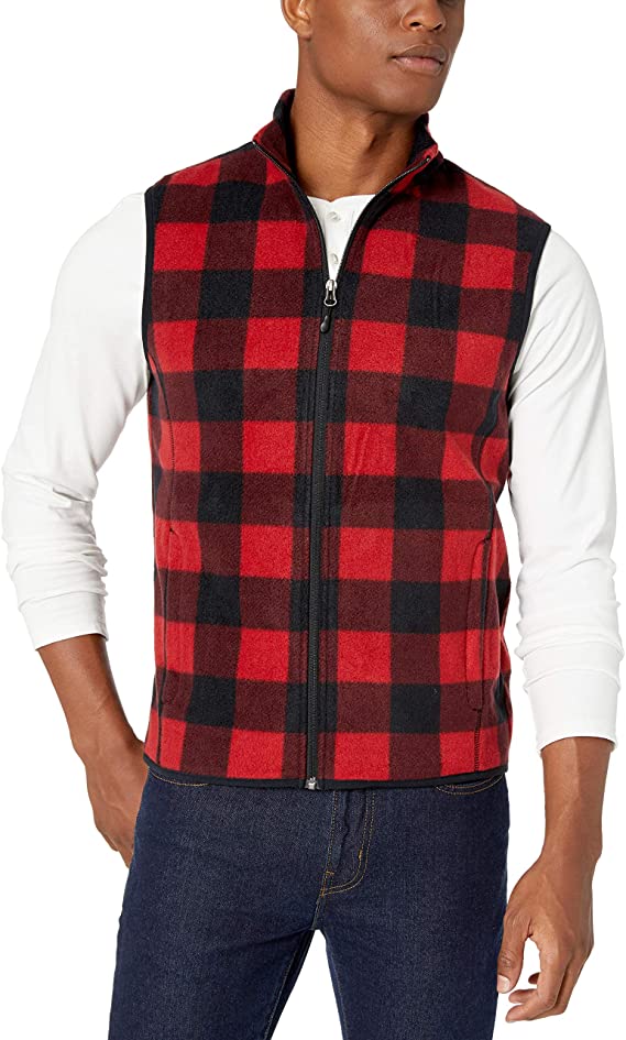 Mens Amazon Essentials Polar Fleece Golf Vests