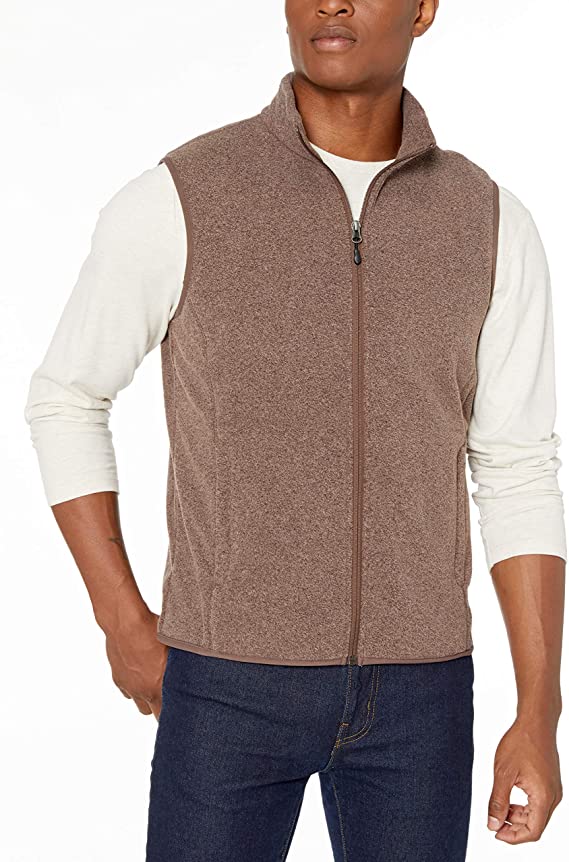 Amazon Essentials Mens Polar Fleece Golf Vests