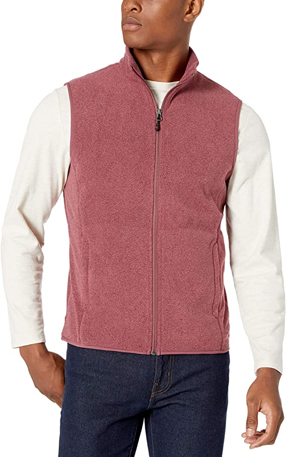 Amazon Essentials Mens Polar Fleece Golf Vests