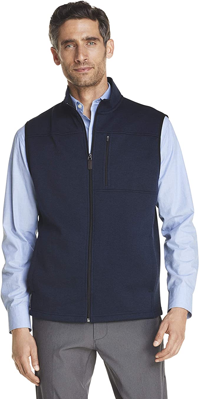 Izod Mens Premium Essentials Fleece Golf Vests