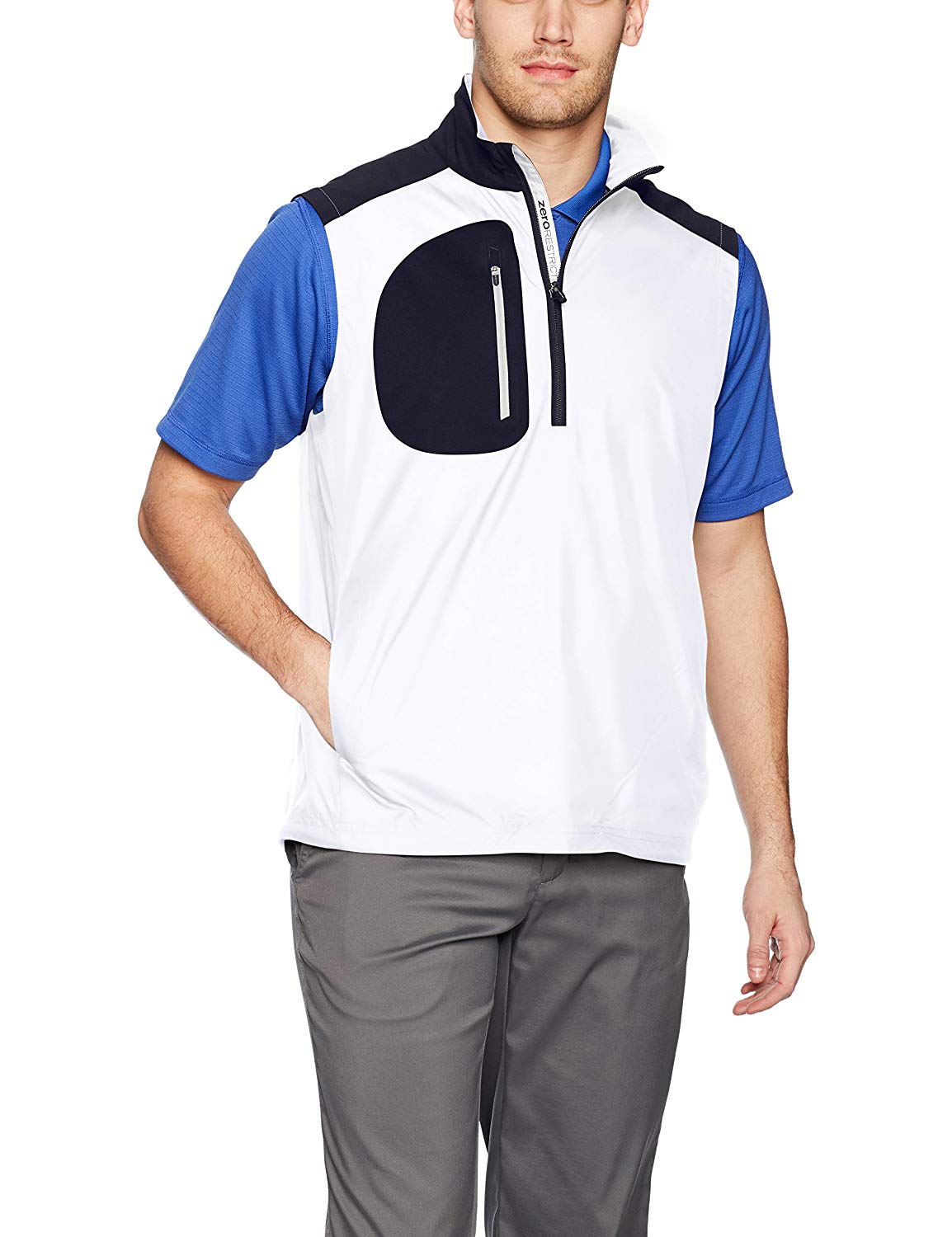 Zero Restriction Mens Bolt Water Repellent Golf Wind Vests