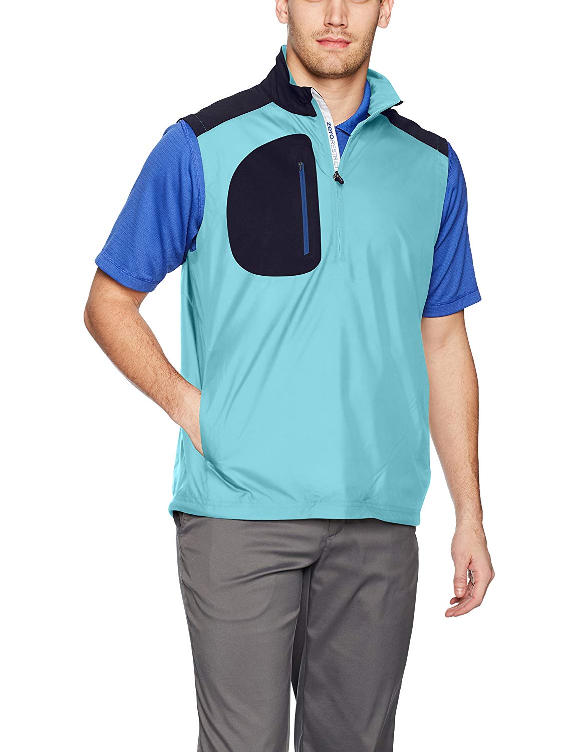 Zero Restriction Mens Bolt Water Repellent Golf Wind Vests