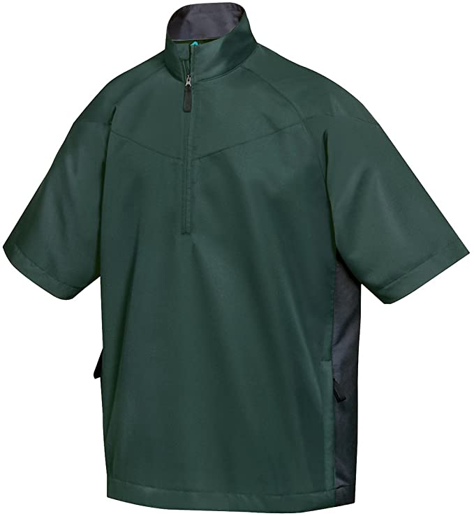 Mens Tri-Mountain All Season Half Zip Short Sleeve Golf Windshirts
