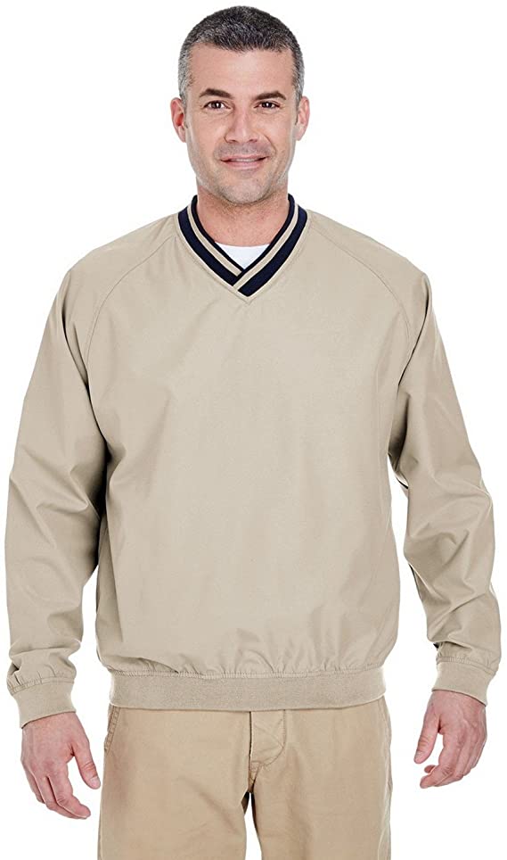 UltraClub Mens V-Neck Golf Windshirts