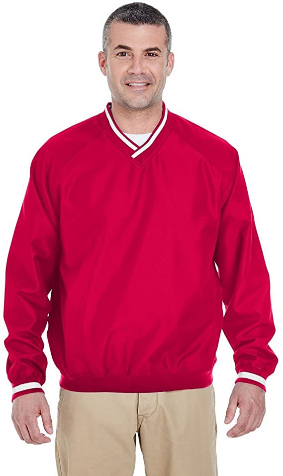 UltraClub Mens V-Neck Golf Windshirts