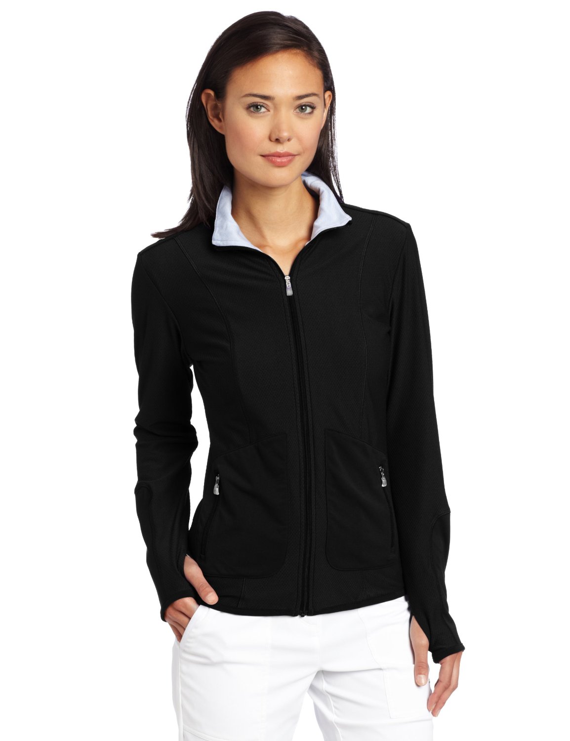 Womens Climalite Textured Knit Golf Jackets