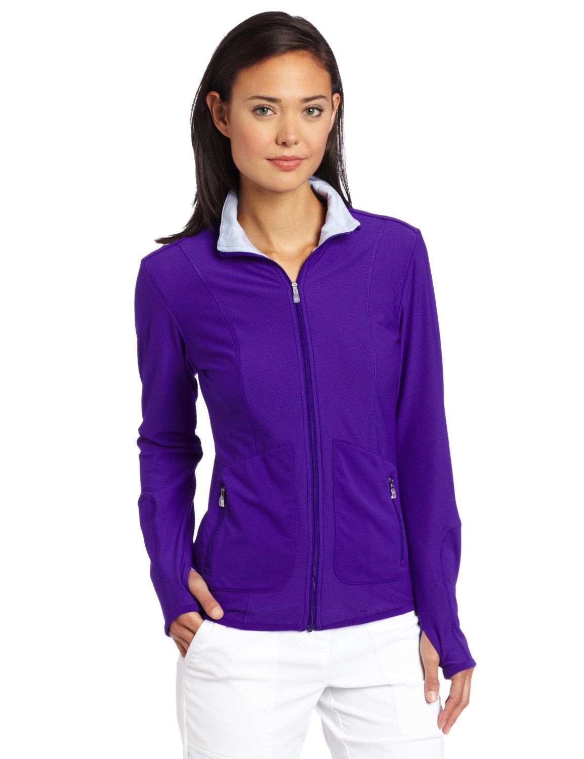 Womens Adidas Climalite Textured Knit Golf Jackets