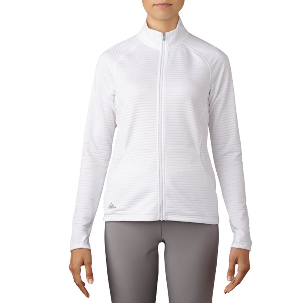 Womens Adidas Essential Full Zip Textured Golf Jackets