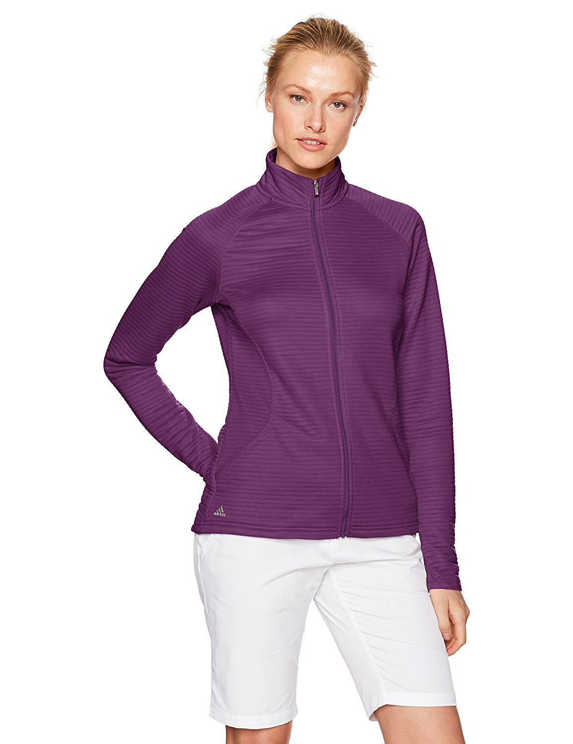 Adidas Womens Essential Full Zip Textured Golf Jackets