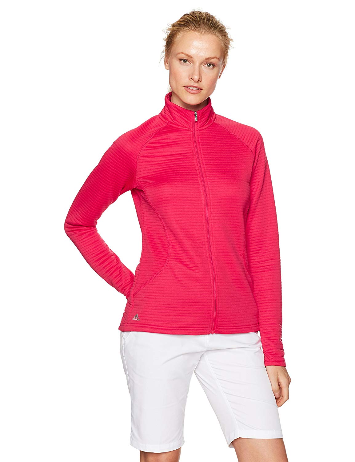 Adidas Womens Essential Full Zip Textured Golf Jackets