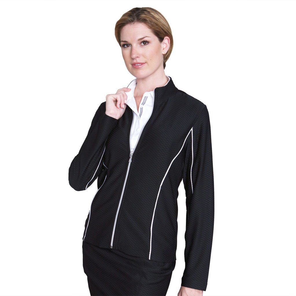 Womens Monterey Club Dry Swing Honeycomb Textured Princess Seam Contrast Golf Jackets