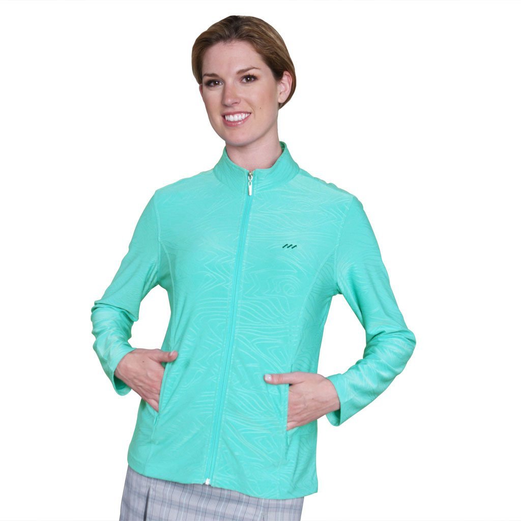 Womens Monterey Club Embossed Tonal Print Texture Golf Jackets