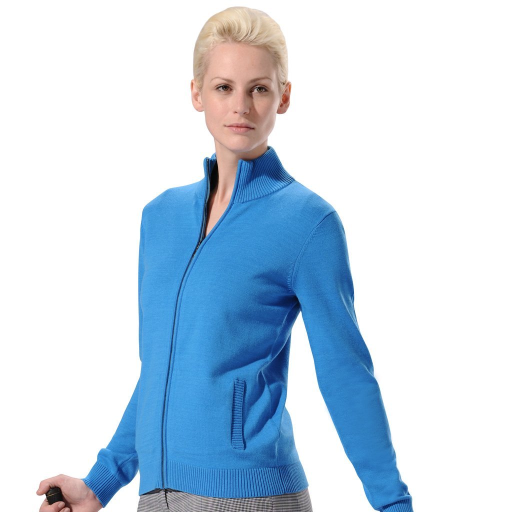 Womens Front Zipped Golf Sweater Jackets