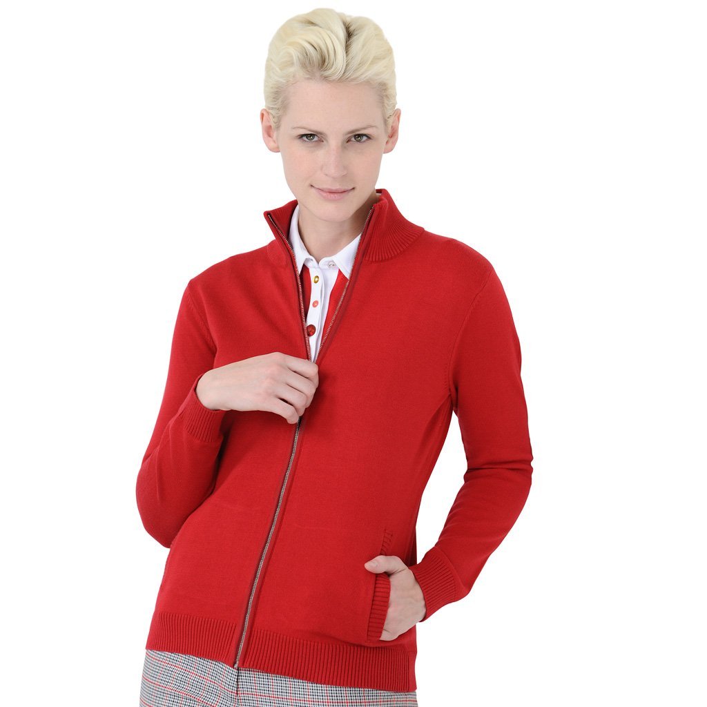 Womens Monterey Club Front Zipped Golf Sweater Jackets