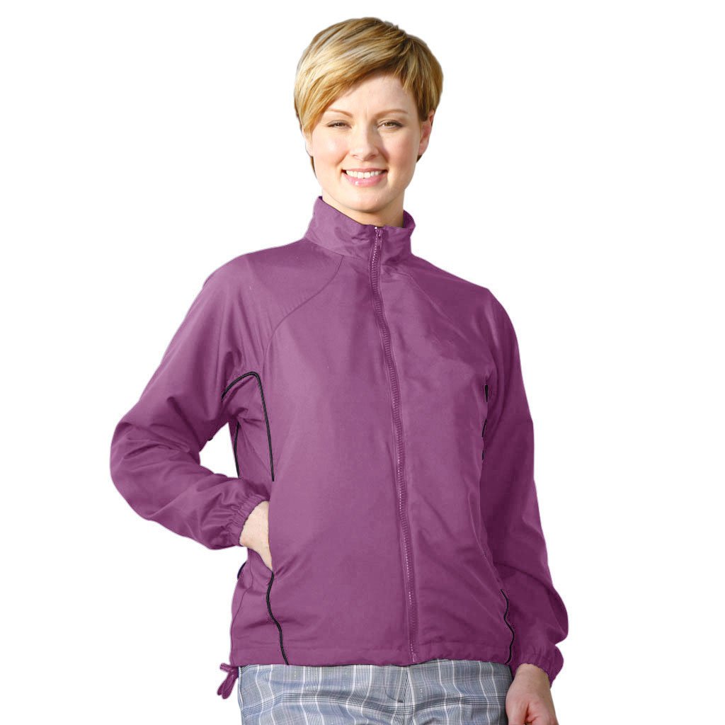 Womens Monterey Club Lightweight Raglan Zip Front Piping Golf Jackets