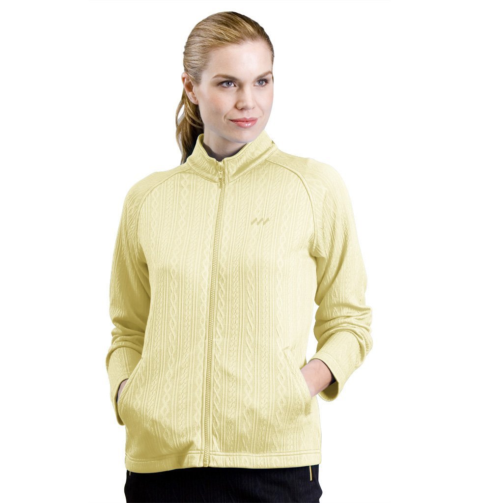 Monterey Club Womens Long Sleeve Solid Texture Moisture Wicking Jackets
