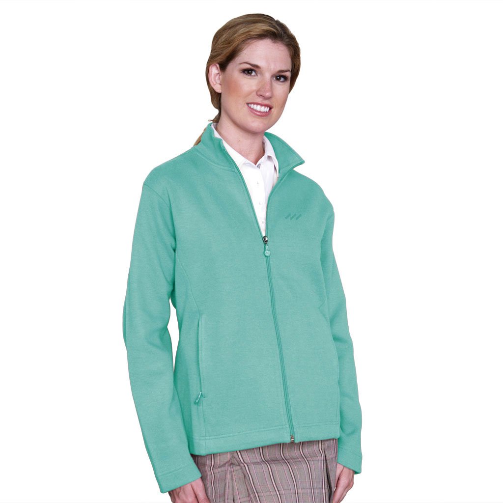 Ladies Monterey Club Zip Front French Rib Golf Sweater Jackets