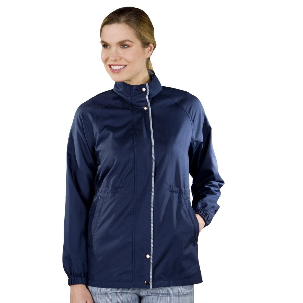 Womens Monterey Club Zip Front Plaid Contrast Golf Jackets